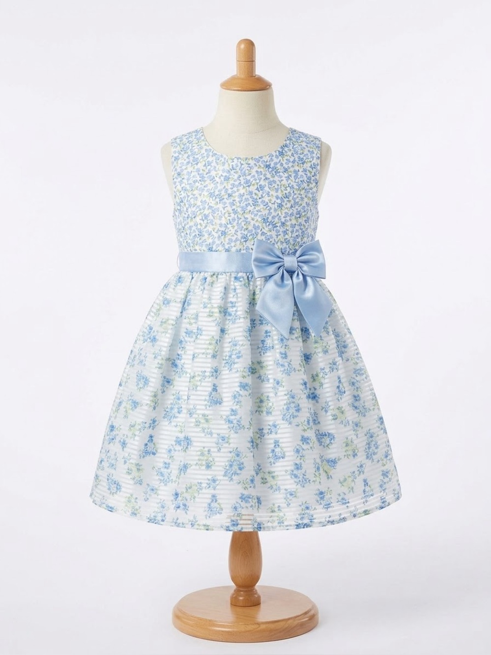 Jona Michelle Floral Dress in Blue & White Girls 4T Like New